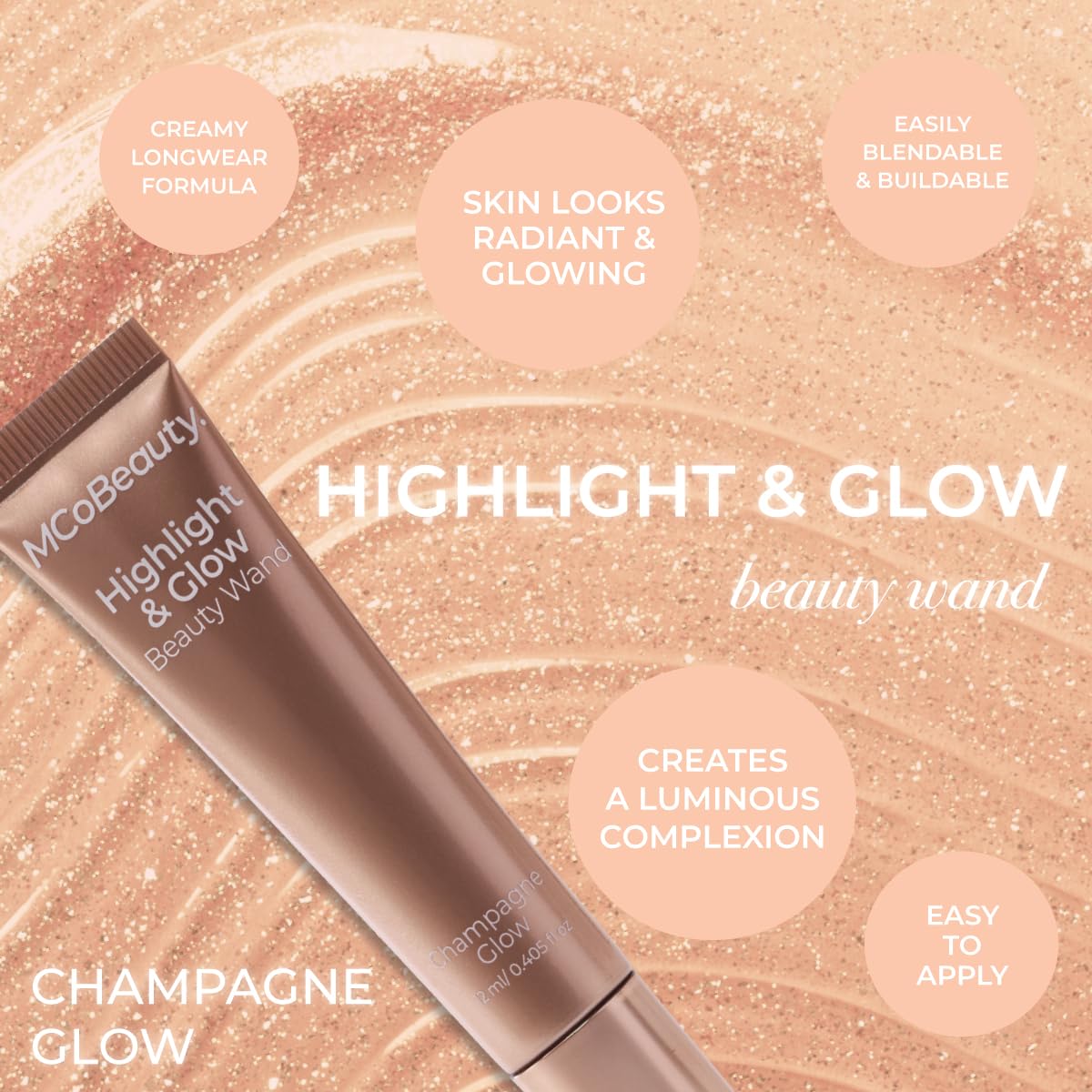 Day to night glow with MCoBeauty champagne highlighter