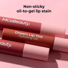 MCoBeauty Dream Lip Tint swatch showcases richly pigmented color that lasts.