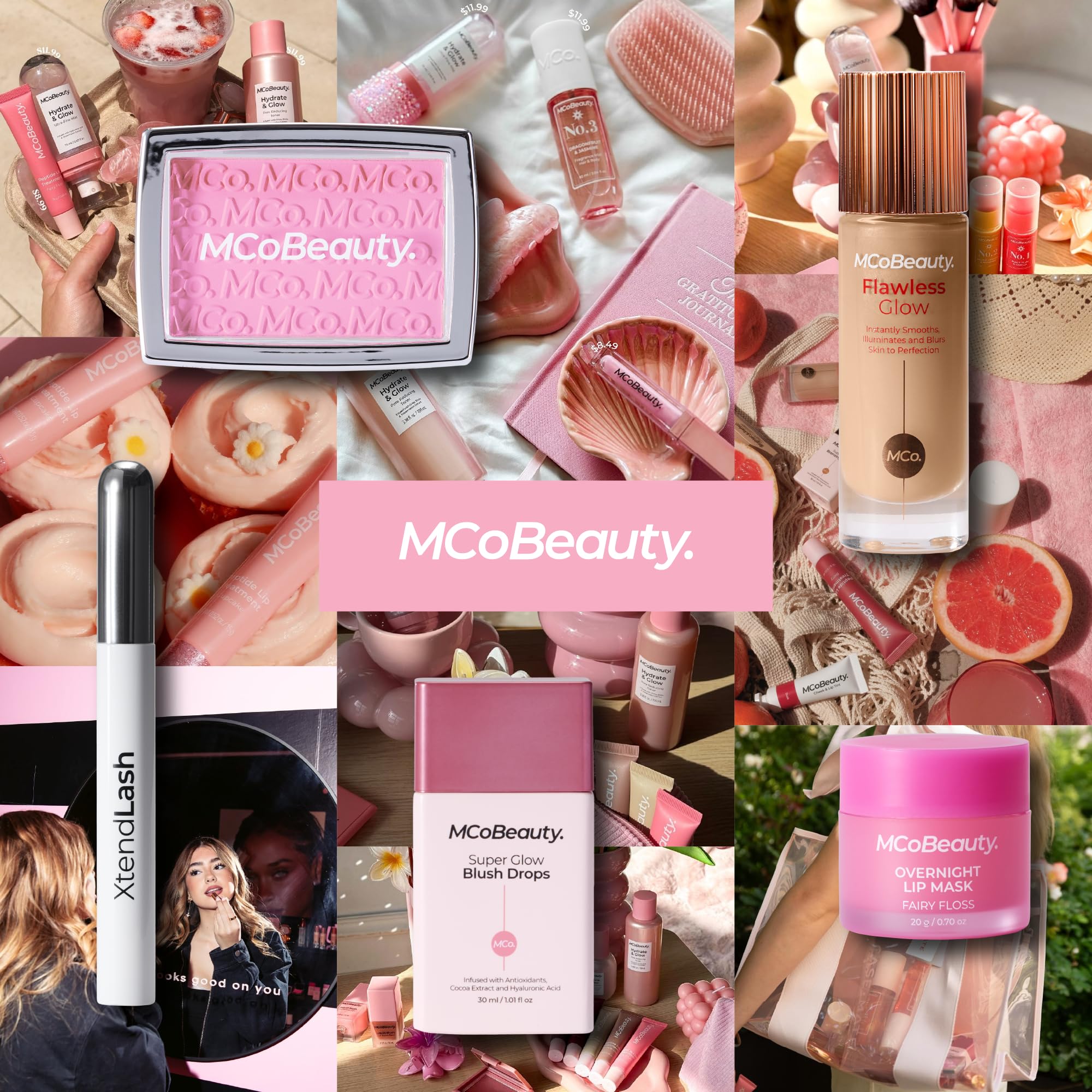 MCoBeauty Flawless Glow packaging with pump promotes clean, mess-free application