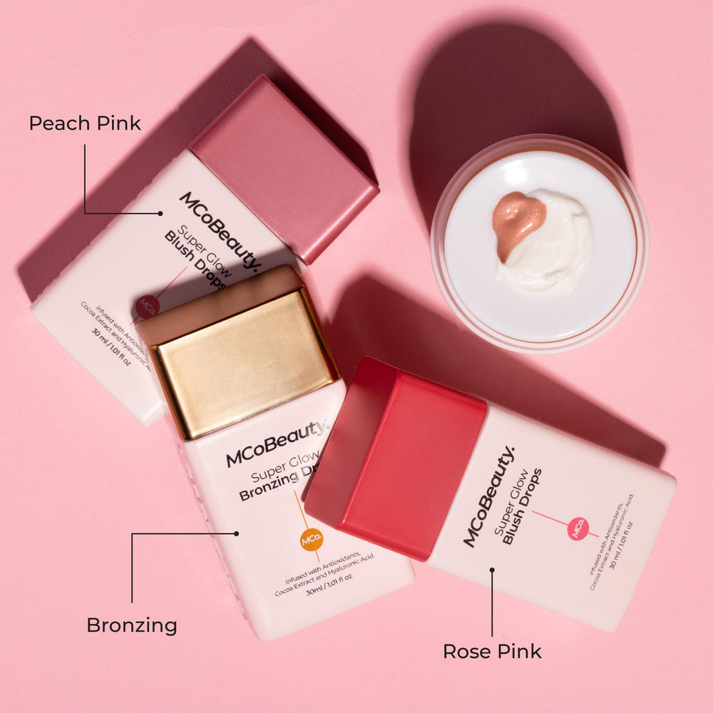 MCoBeauty Super Glow Blush Drops creates an everyday dewy glow