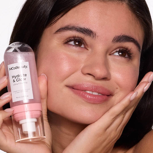 MCoBeauty watermelon-scent mist spritz adds refreshing glow.