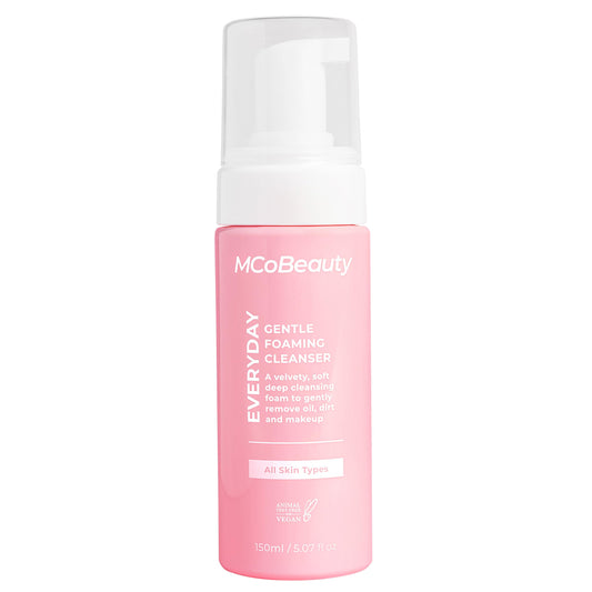 MCoBeauty Everyday Gentle Cleanser pump offers easy, mess-free daily cleansing.