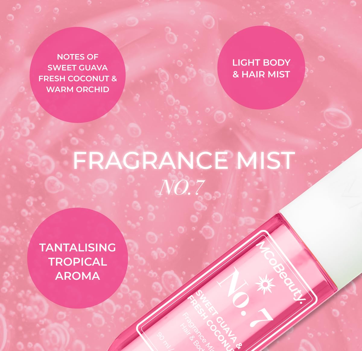 MCoBeauty Fragrance Mist No.7 ingredients label close-up