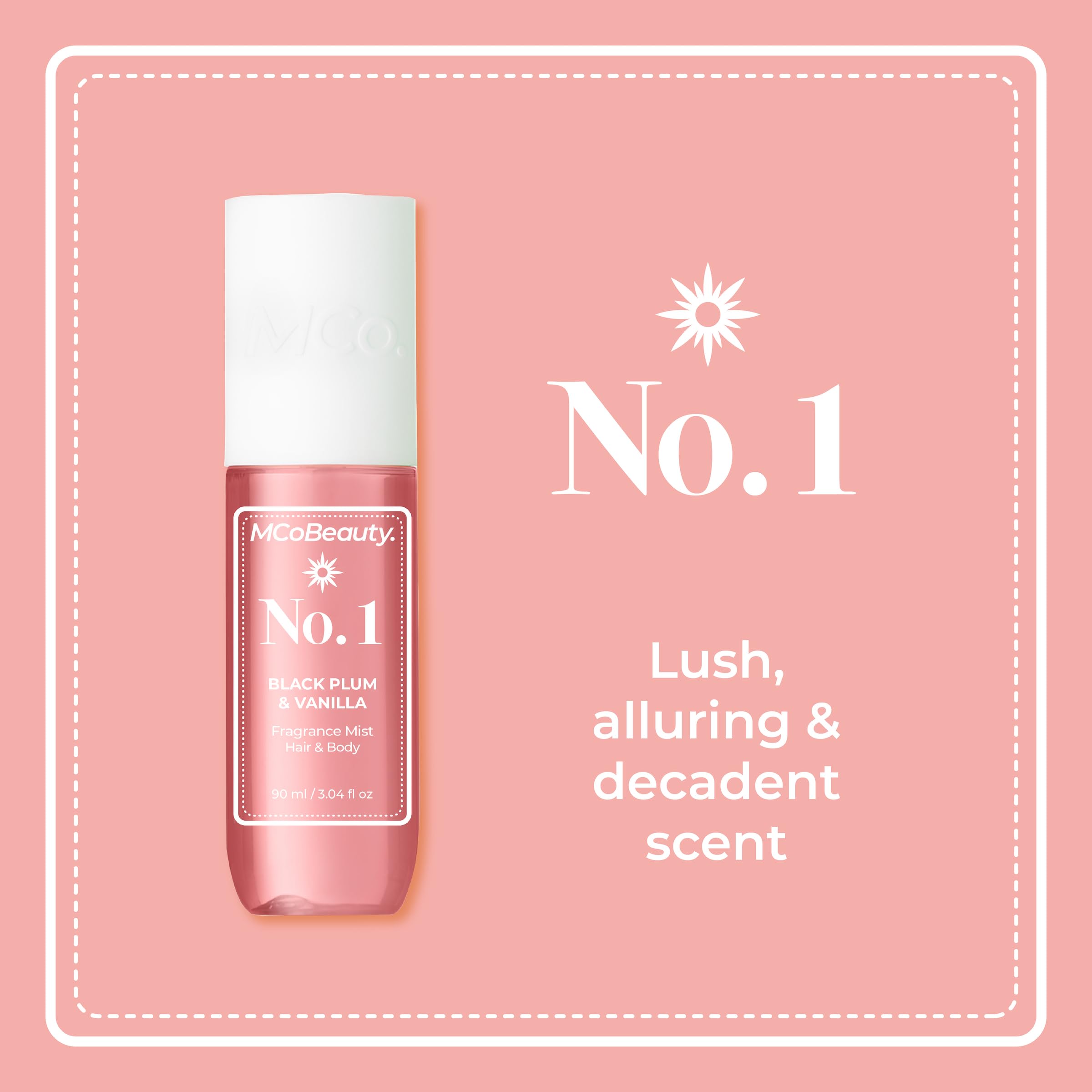 MCoBeauty lightweight diffusion visible for light scent in hair and skin