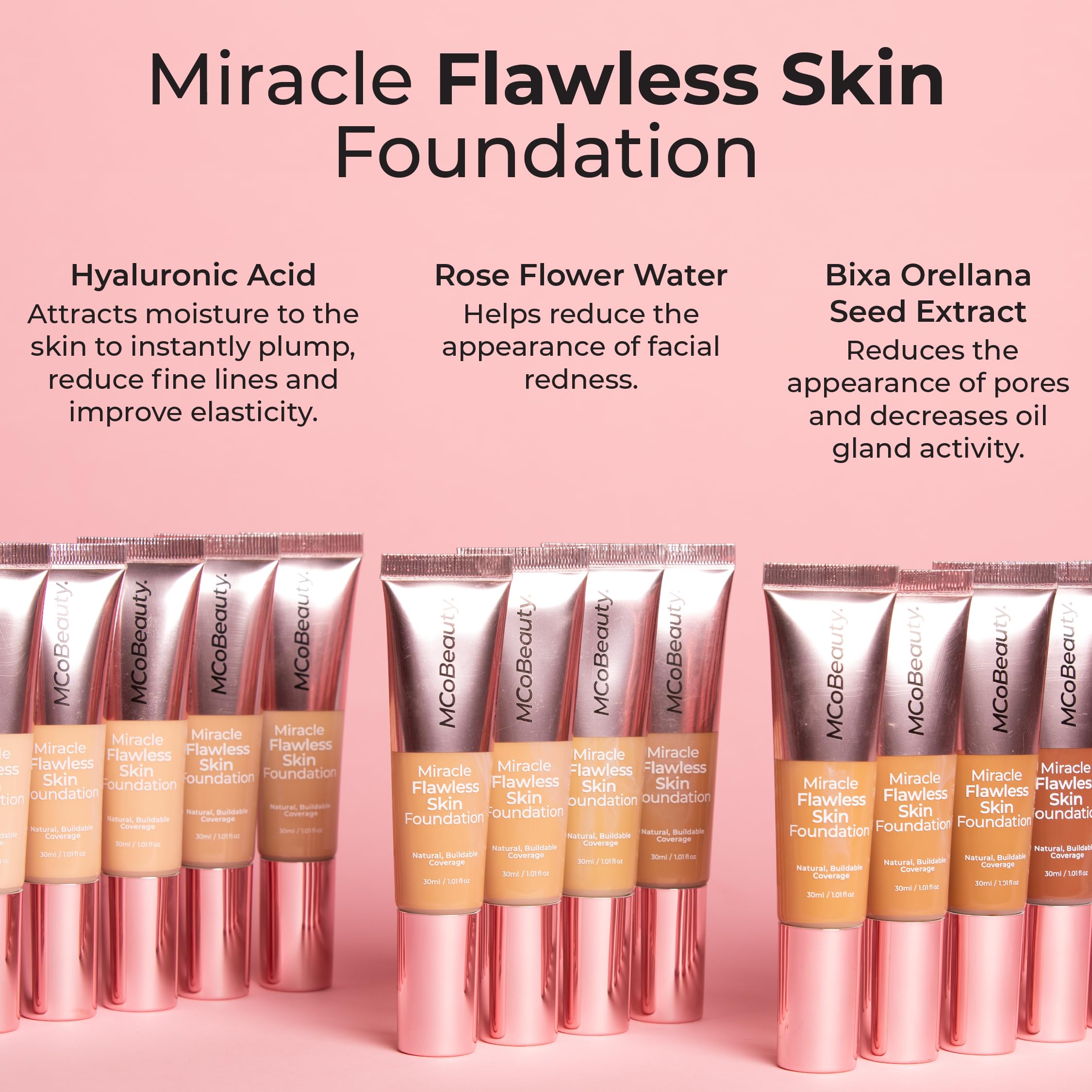 Versatile finish options for natural, polished, or glow makeup looks with MCoBeauty.