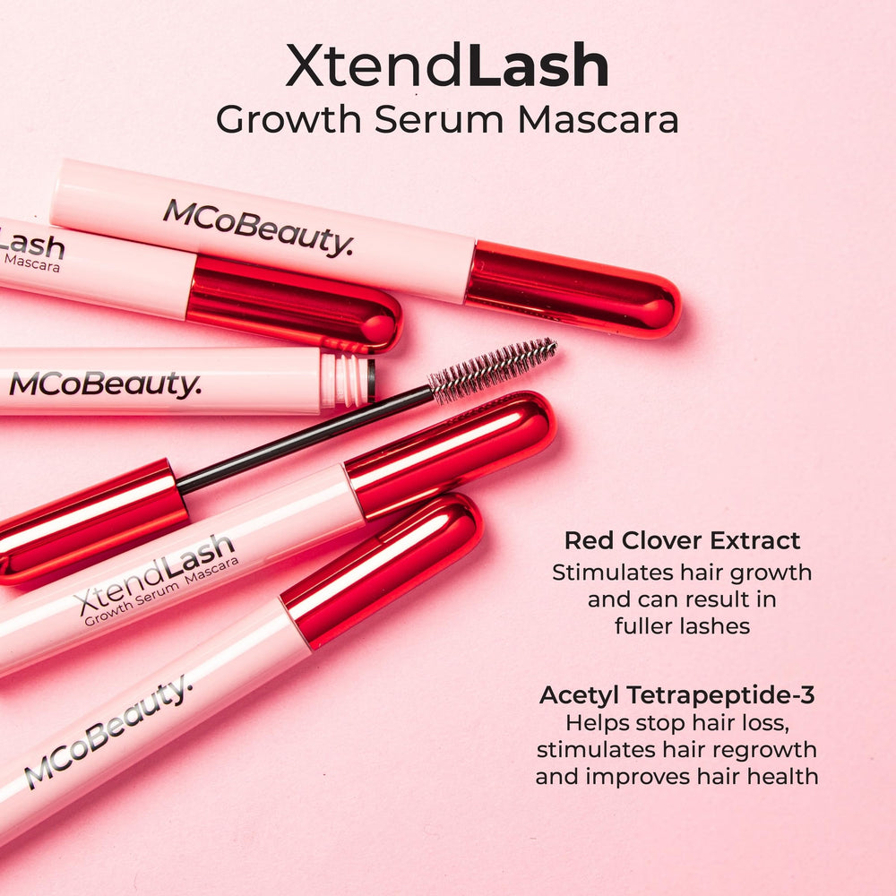 Red Clover Extract and peptides are included in the mascara