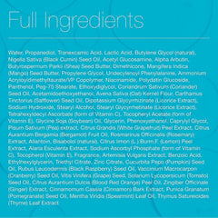 MD Complete ingredients closeup shows licorice, alpha arbutin and antioxidants