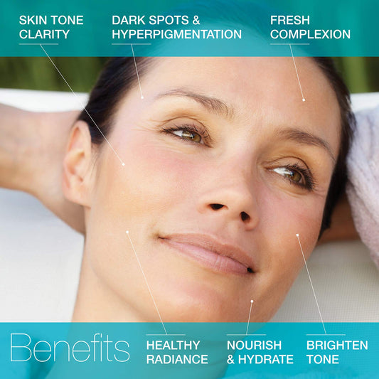 MD Complete Dark Spot Duo wrinkle remedy bottle targets even skin tone and smoother look.