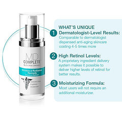 MD Complete Wrinkle & Radiance Remedy cream closeup showing hydrating texture