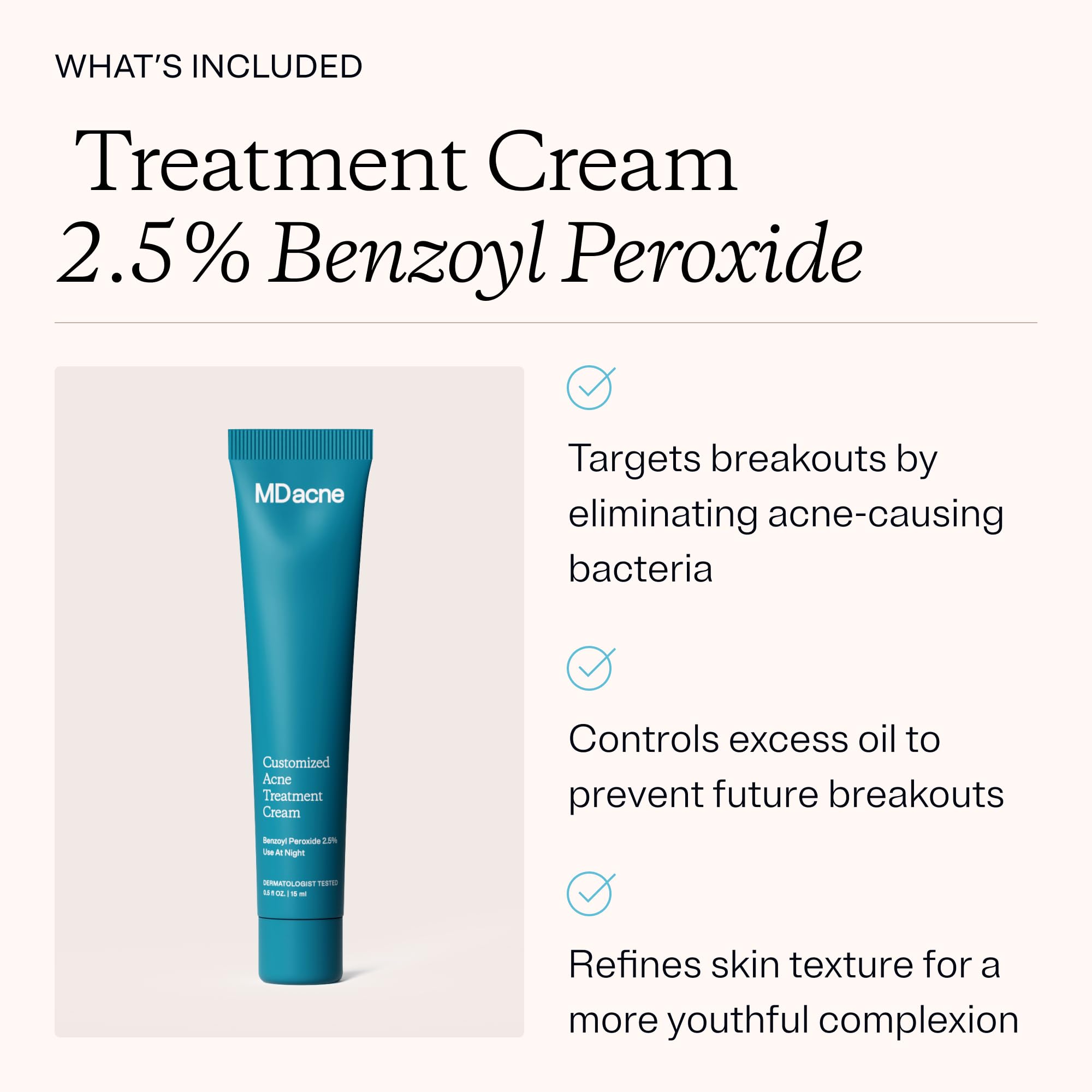MDacne 3-step routine step 1 cleanser unclogs pores without over-drying.