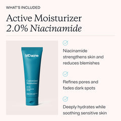 MDacne dermatologist formulated seal signifying quality and safety.