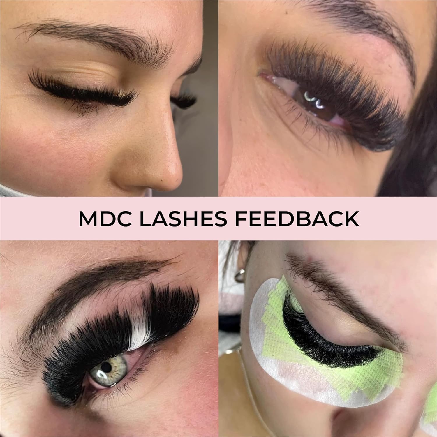 MDC LASHES precise spacing creates a balanced, professional lash line.