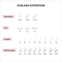 MDC Lashes Promade Fans 500-count pack for professional lash artists