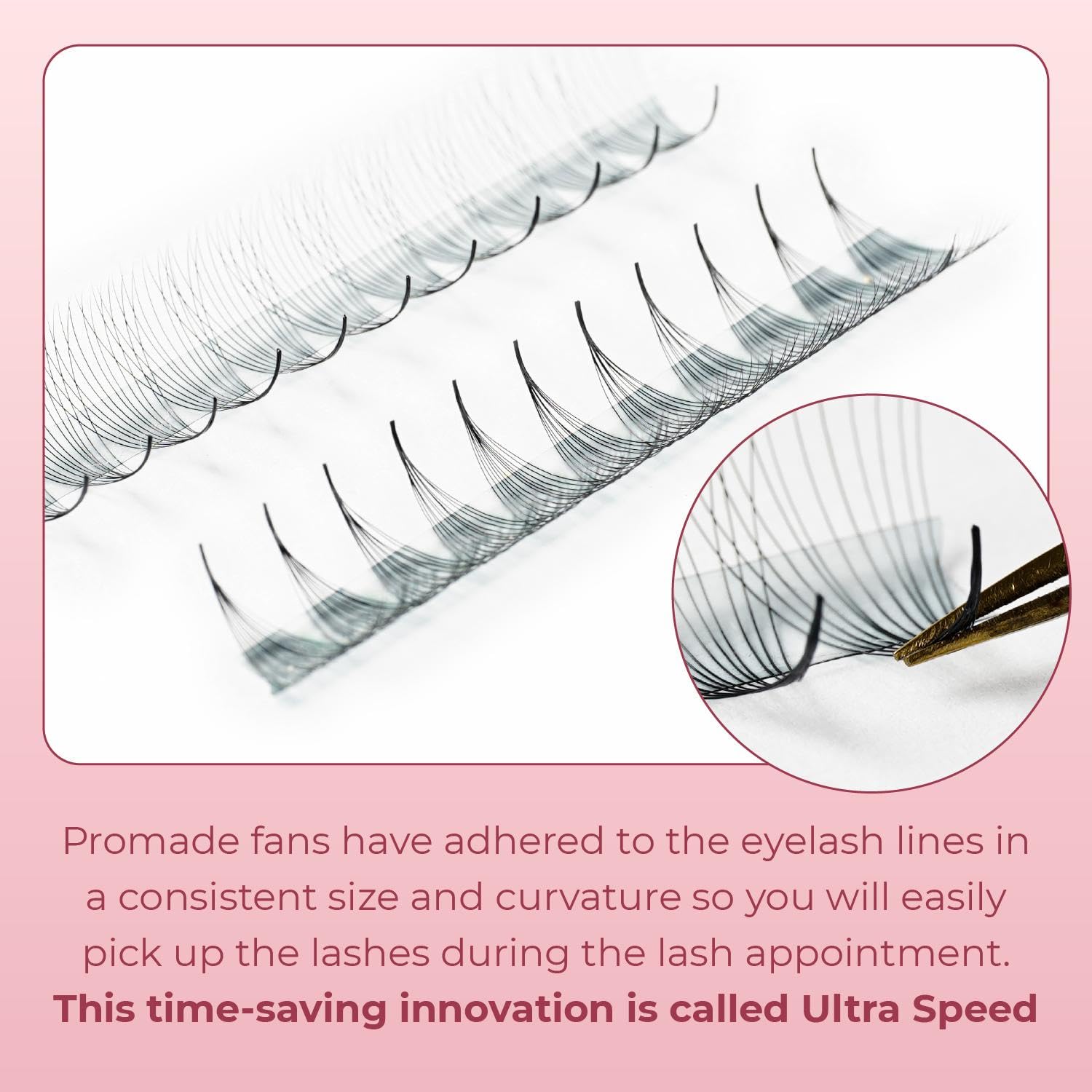 MDC LASHES Volume Fans Box 1000 for dramatic, natural-looking volume.