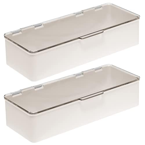 mdesign long plastic cosmetic storage organizer cream keeps cosmetics organized and within reach