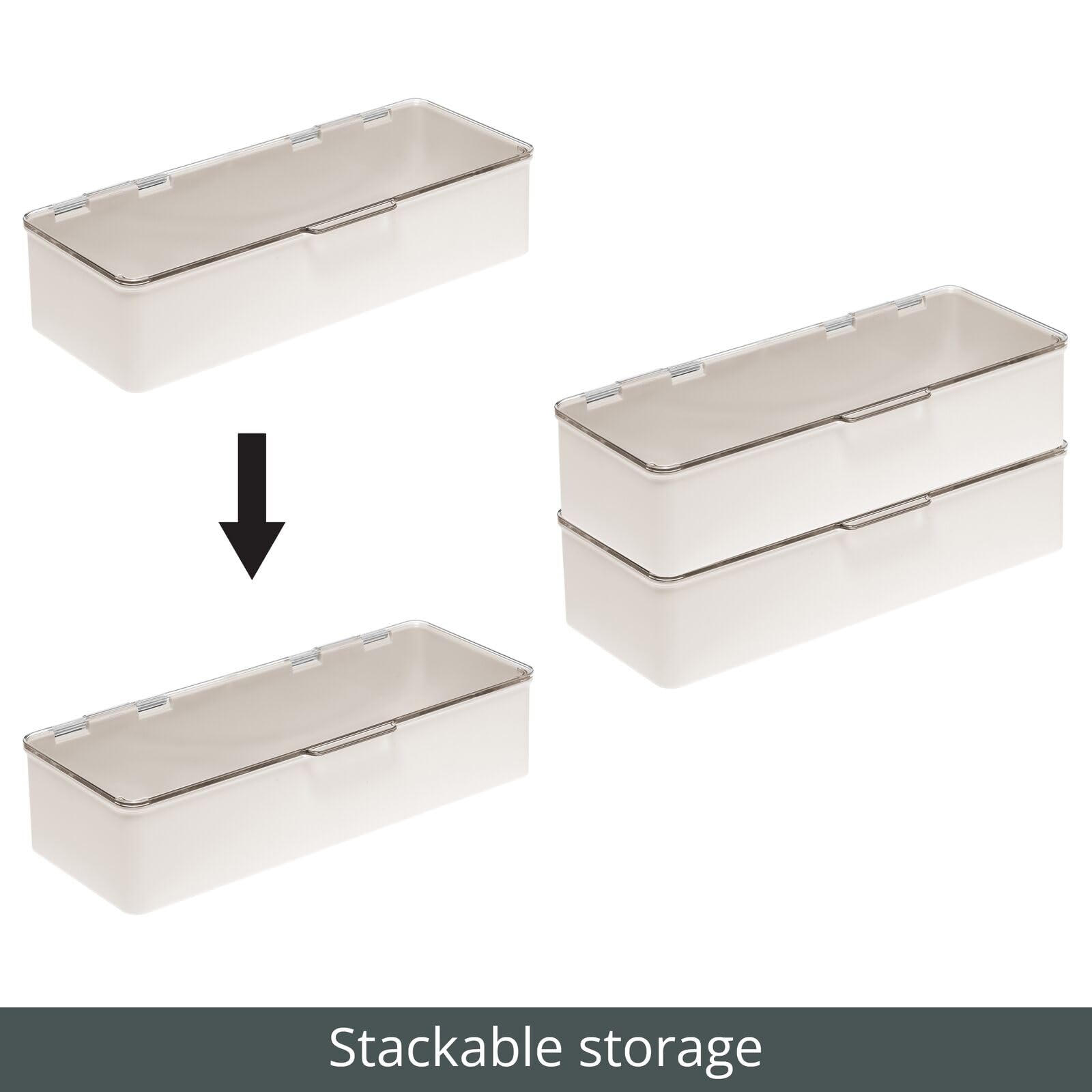 mdesign lotion bottle organizer beige helps upright storage and easy access