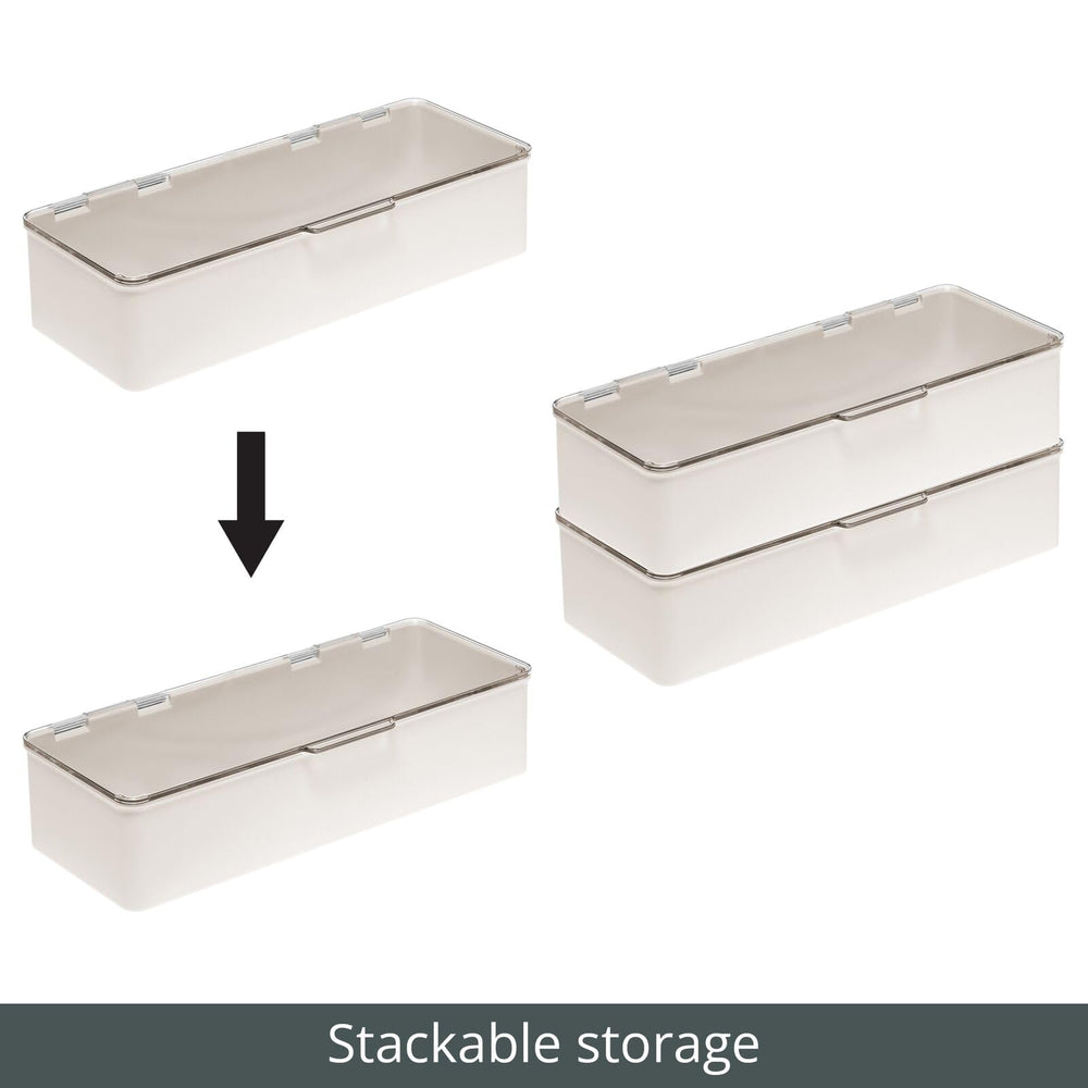 mdesign lotion bottle organizer beige helps upright storage and easy access