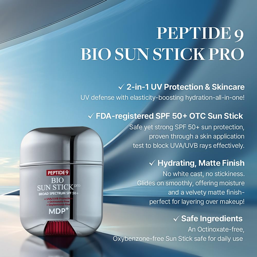 MDP Sunstick Pro being applied to the face for quick UV defense