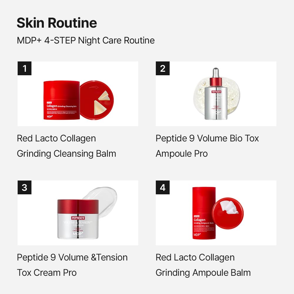 MDP Red Lacto Collagen 12 hour moisture concept bathed in soft lighting.