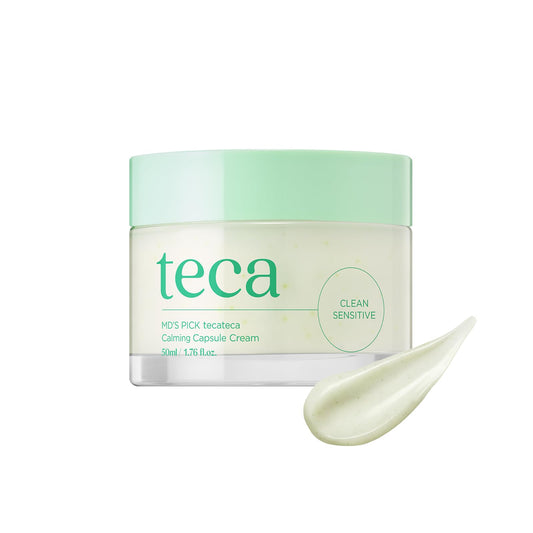MD'S PICK Tecateca calming bottle delivers soothing TECA for sensitive skin.