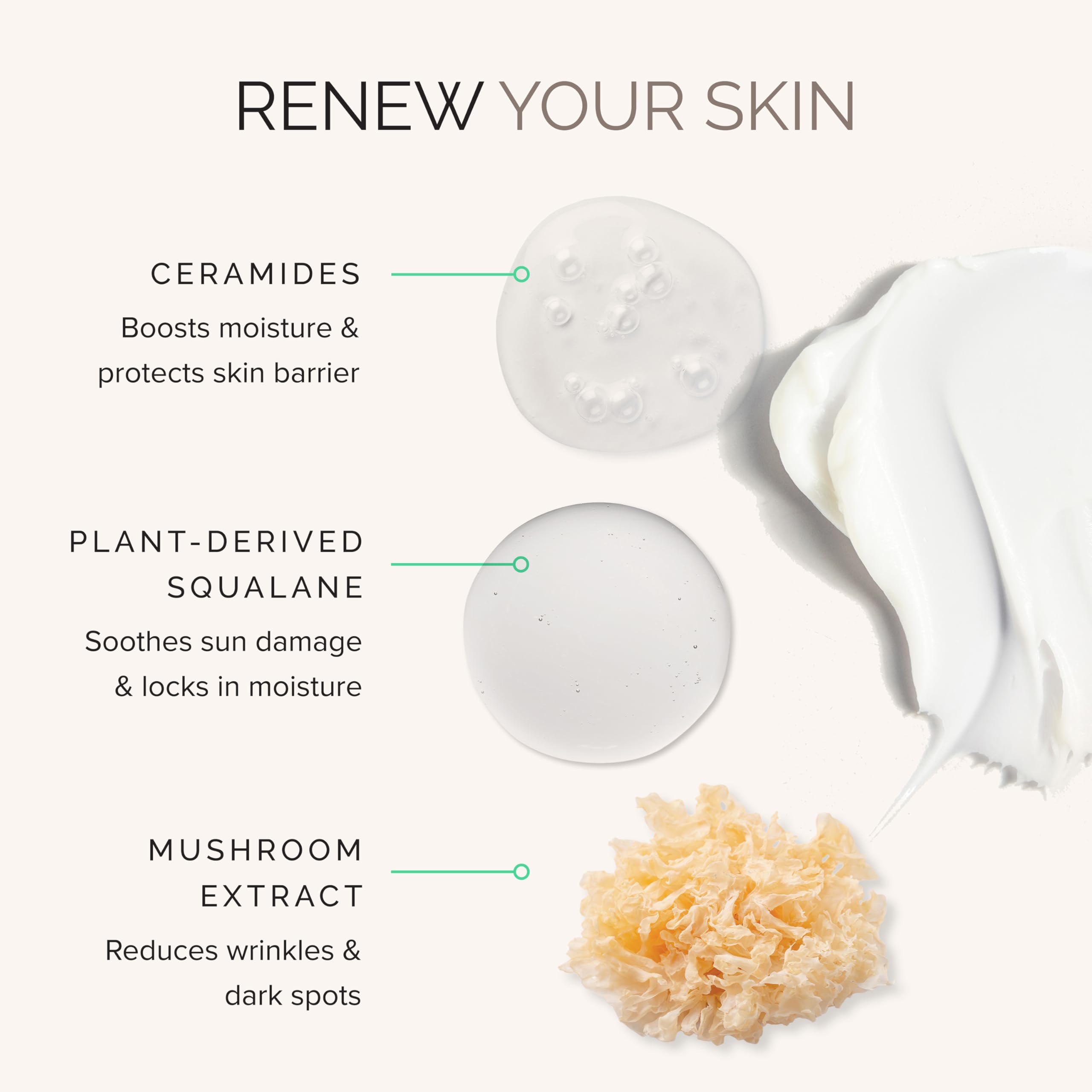 Creamy texture close-up reveals MD Advanced Hydration Crème absorption