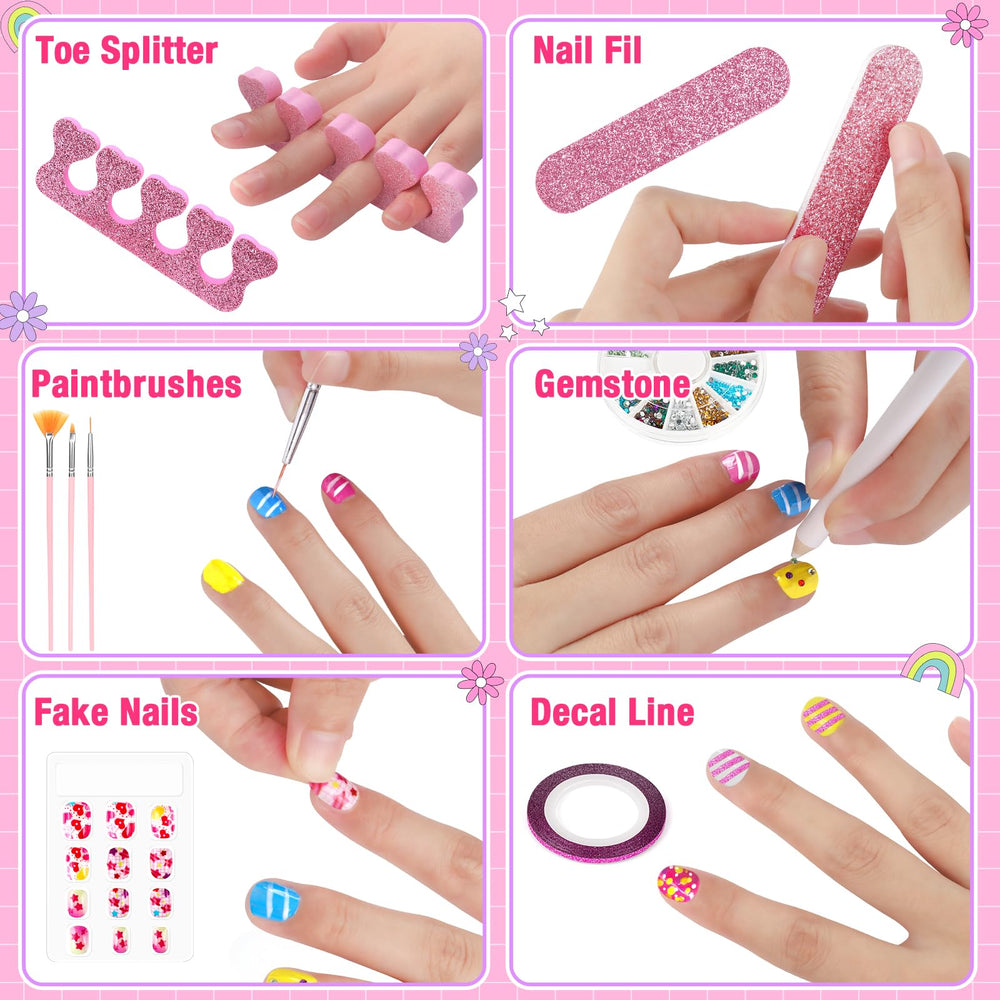 Meaicezli gem wheel highlights accents on each nail.