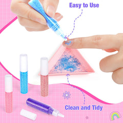 Meaicezli glitter powders add sparkle to joyful designs.