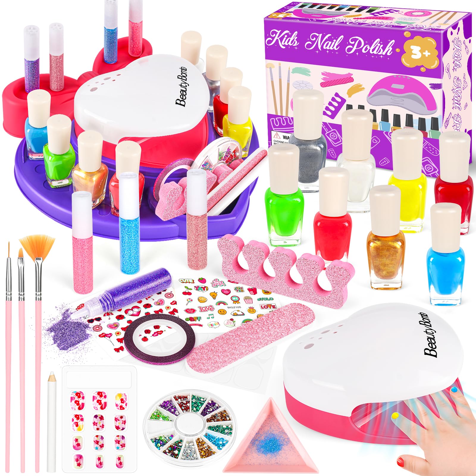 Meaicezli butterfly-shaped manicure machine organizes kid-friendly nail care.