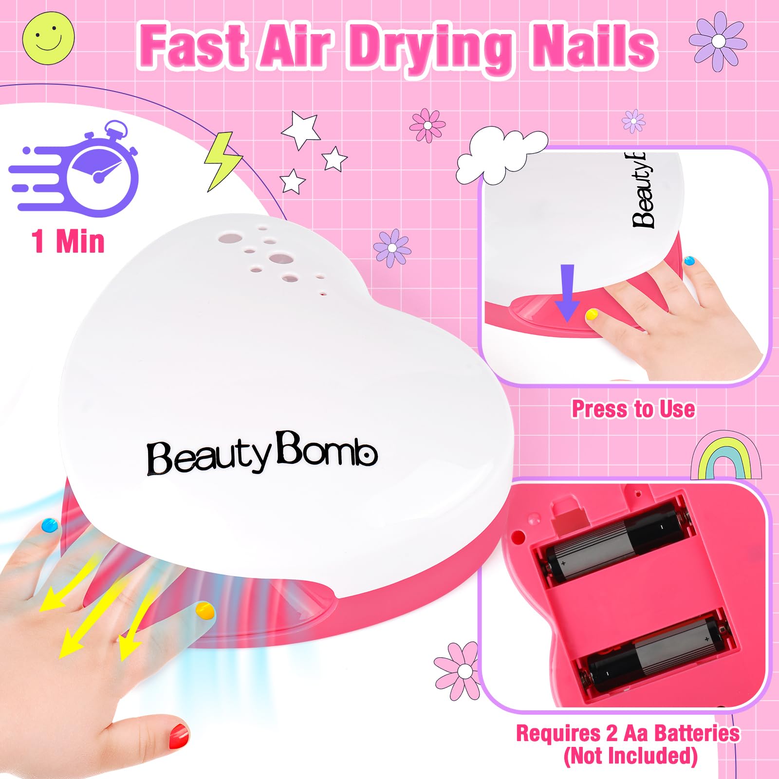 Meaicezli water-based polish in eight colors for mess-free art.