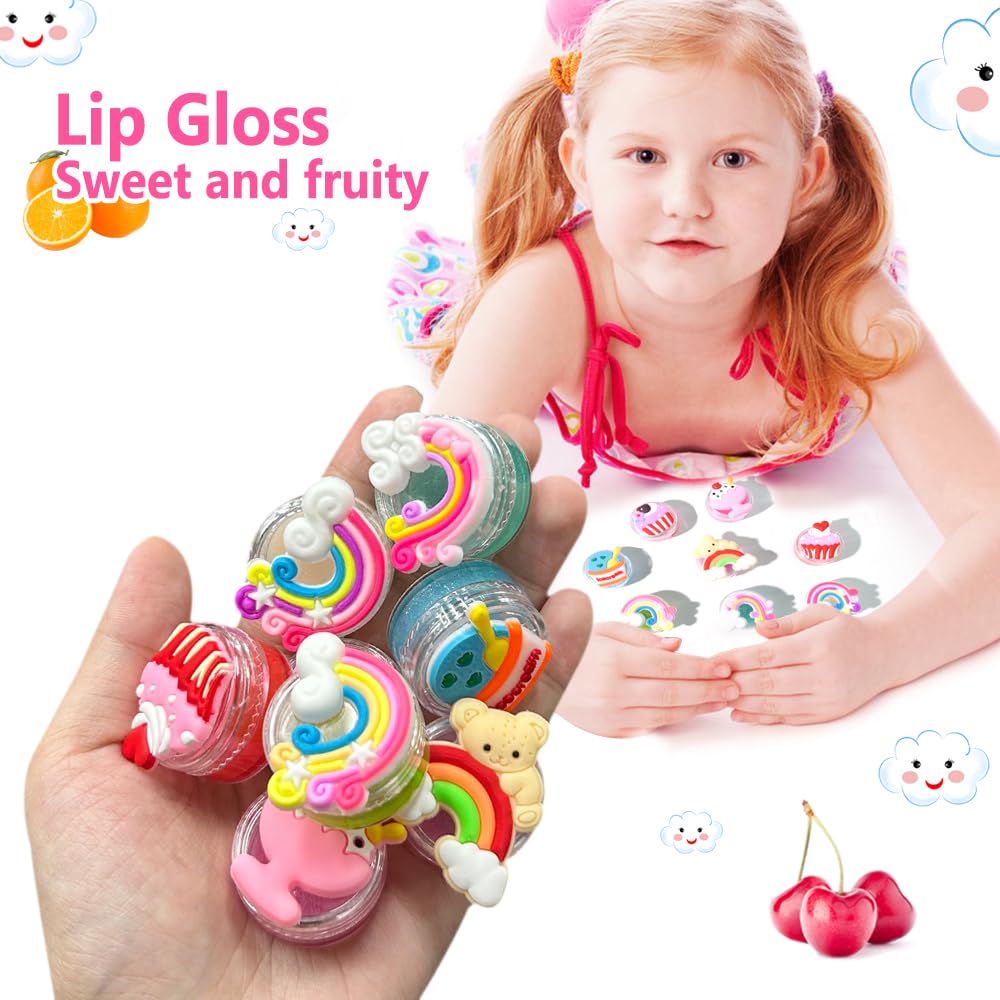 Mebtmel eight flavors lip gloss bottles offer variety for playtime.