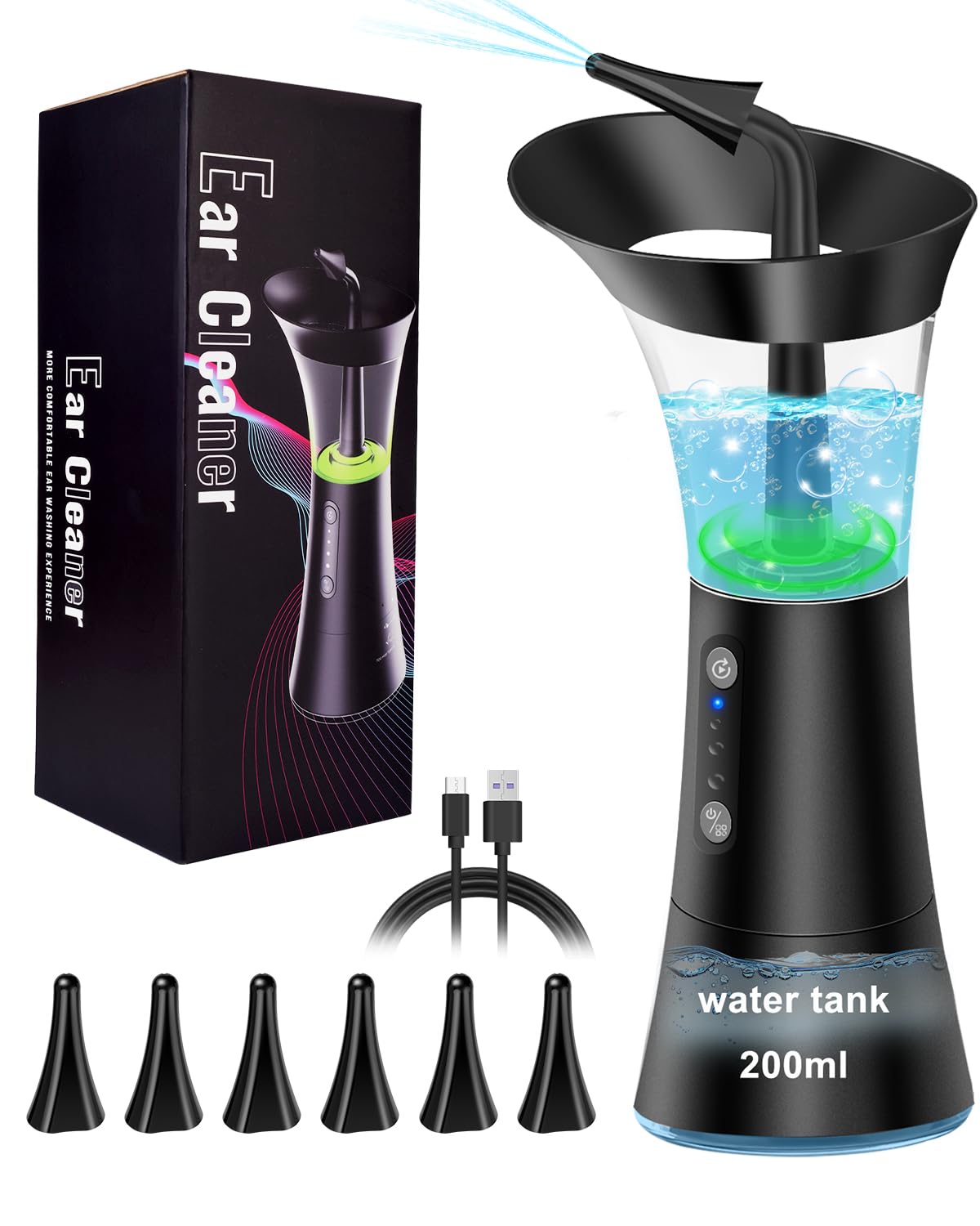 Mecmic upgraded ear cleaner displaying four modes for personalized cleaning