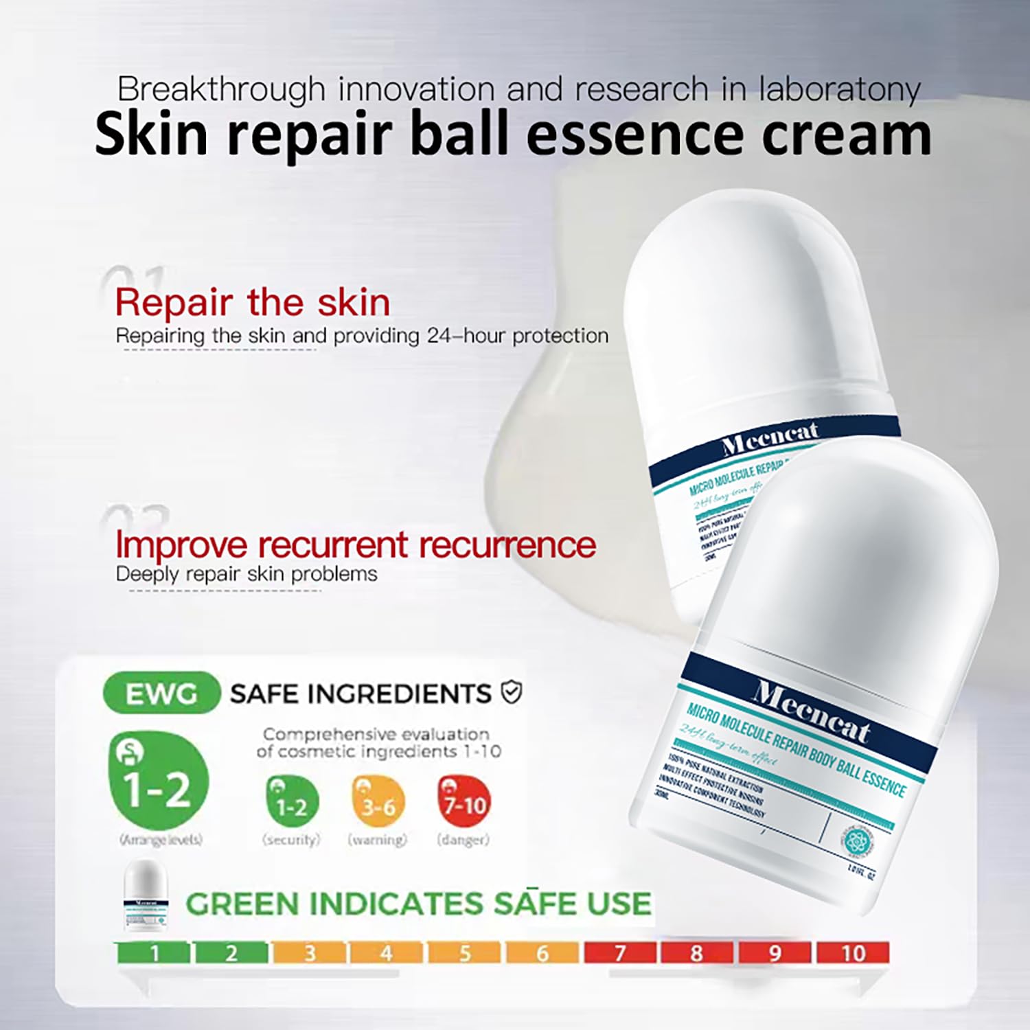 Mecncat micro-molecular essence texture reveals lightweight, fast-absorbing serum