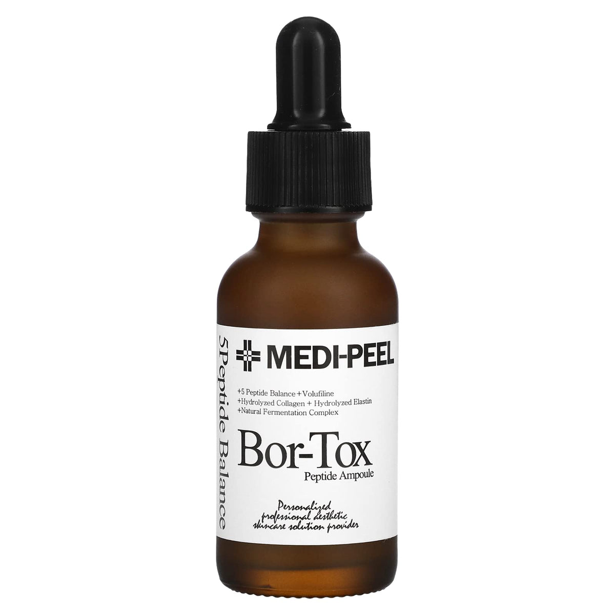 Medi-Peel 5Growth Factor Bor-Tox Ampoule bottle shows premium anti-aging care and hydration.