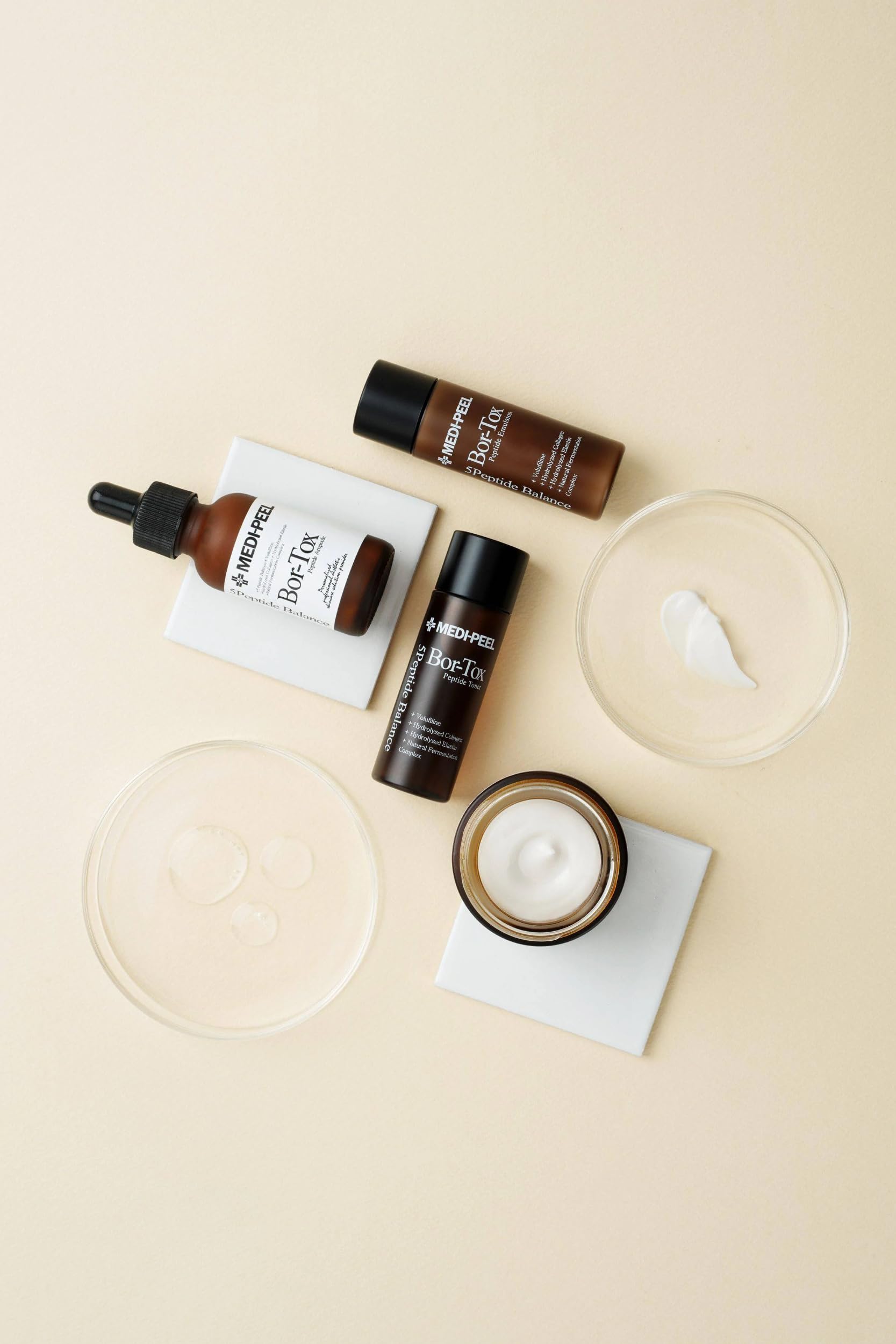 MEDI-PEEL Bor Tox emulsion bottle demonstrates lightweight moisture.
