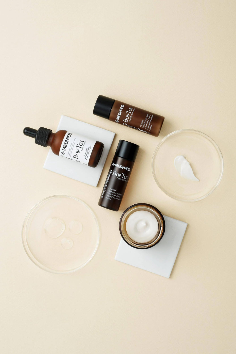 MEDI-PEEL Bor Tox emulsion bottle demonstrates lightweight moisture.