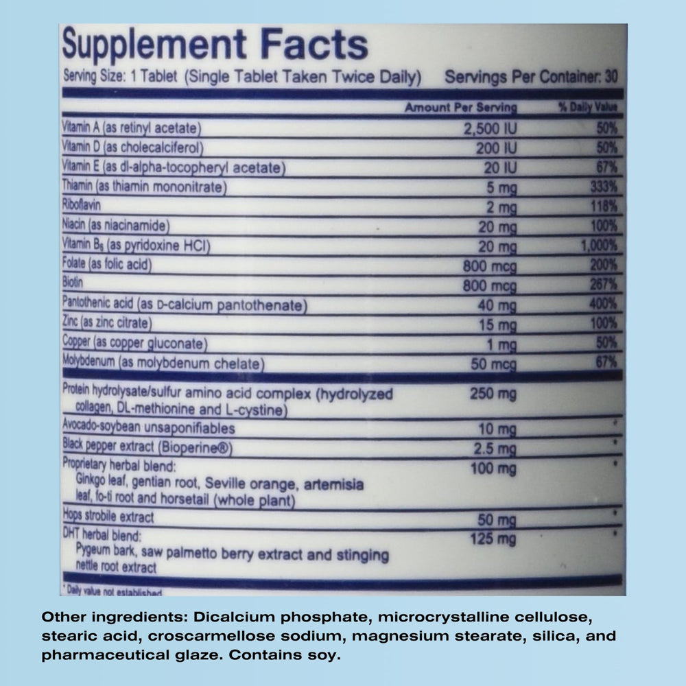 Mediceuticals HairGain capsules closeup, easy-to-take capsules for consistent daily use