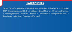 Mediceuticals X-Folate Shampoo packaging detail and box highlight USP-water purity.