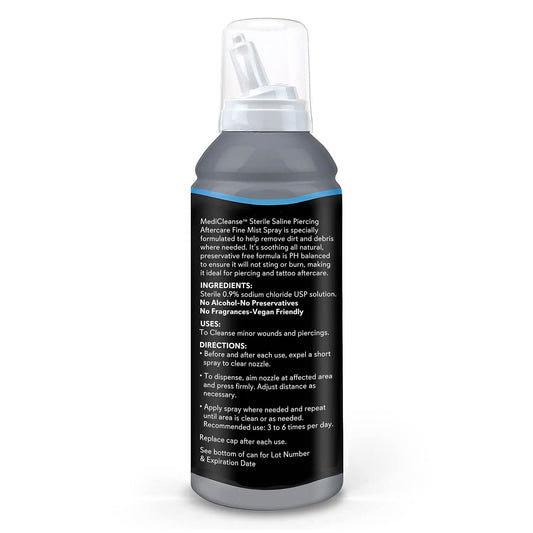 MediCleanse fine mist spray in use, even coverage from any angle.
