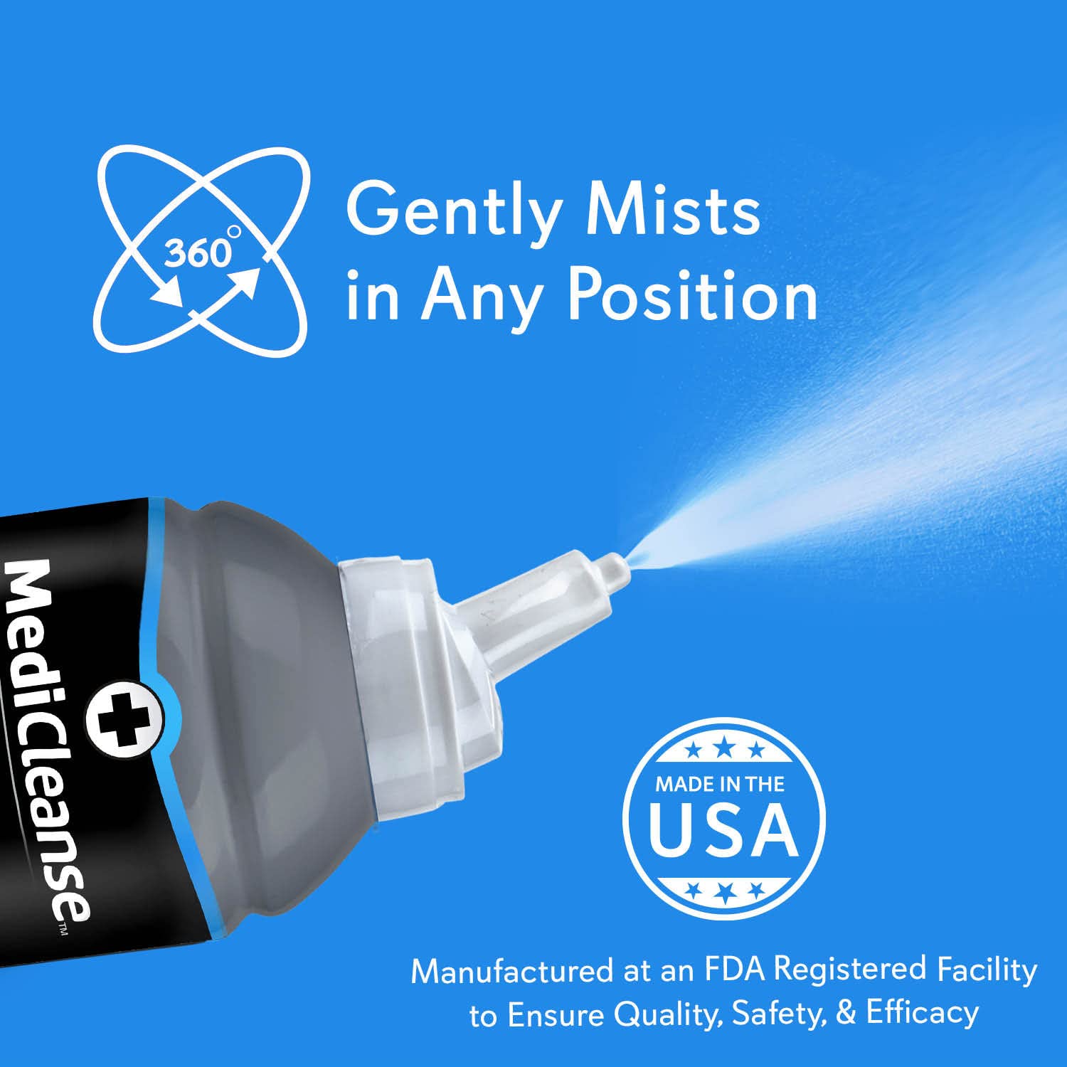 MediCleanse no-sting application for comfortable cleansing around piercings.