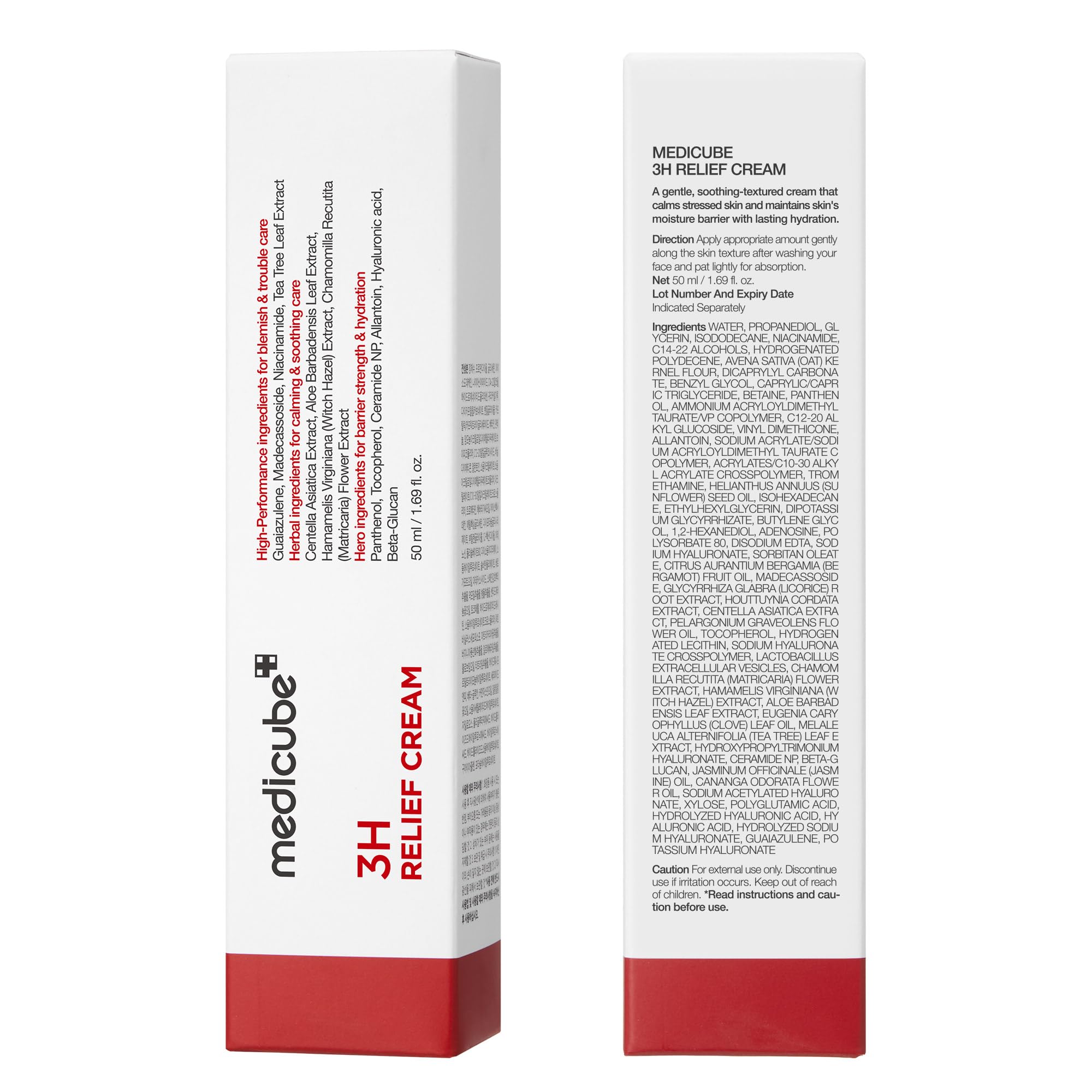 Medicube 3H Daily Relief Cream dermatology testing seal and suitability for all skin types