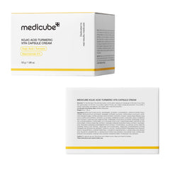 Fingertip application shows lightweight finish from Medicube capsule cream.