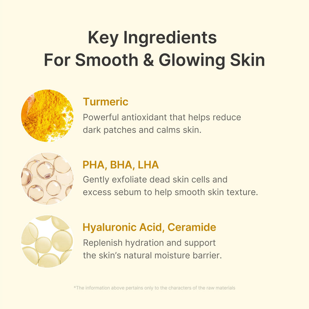 Medicube Body Peel Shot Turmeric application shows gentle spreading on skin.