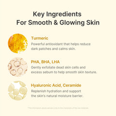 Medicube Body Peel Shot Turmeric application shows gentle spreading on skin.