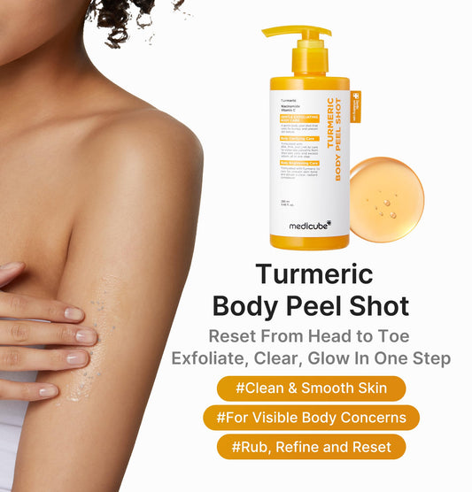 Medicube Body Peel Shot Turmeric serum texture is lightweight and fast-absorbing.