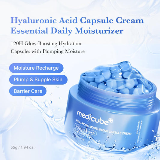 Medicube Capsule Cream capsule detail emphasizing capsule delivery for deep hydration