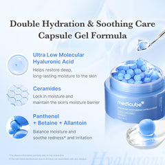 Medicube Capsule Cream transparent gel texture with cooling application