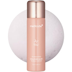 Medicube Collagen Glow Bubble Serum bottle on a clean surface for daily radiance