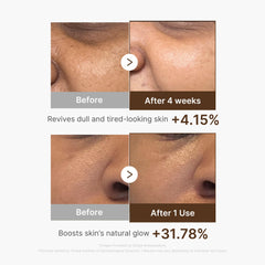 Medicube Deep Vitamin C Capsule Serum glow after absorption on skin