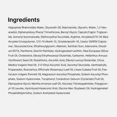 Medicube Deep Vitamin C Capsule Serum graphic of active ingredients and Niacinamide
