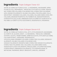 Medicube Glass Skin Collagen Trial Kit four-step routine lineup demonstrates compact daily glow.
